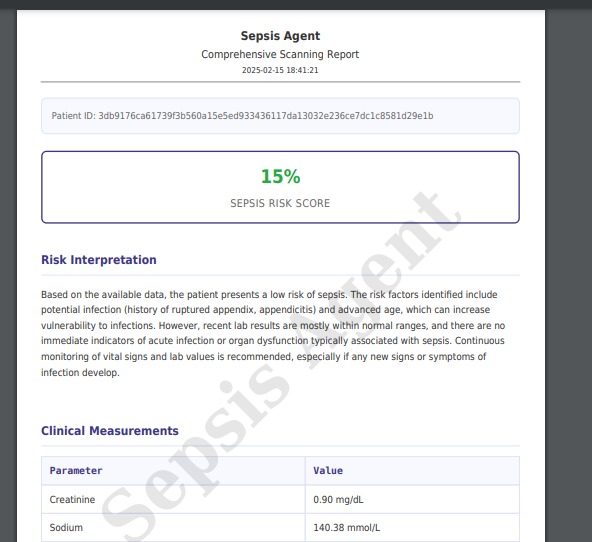 Sepsis Agent – screenshot 2