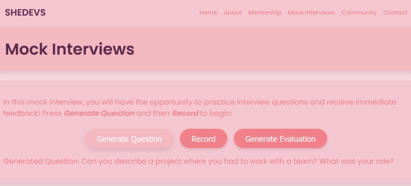 SheDevs – screenshot 2