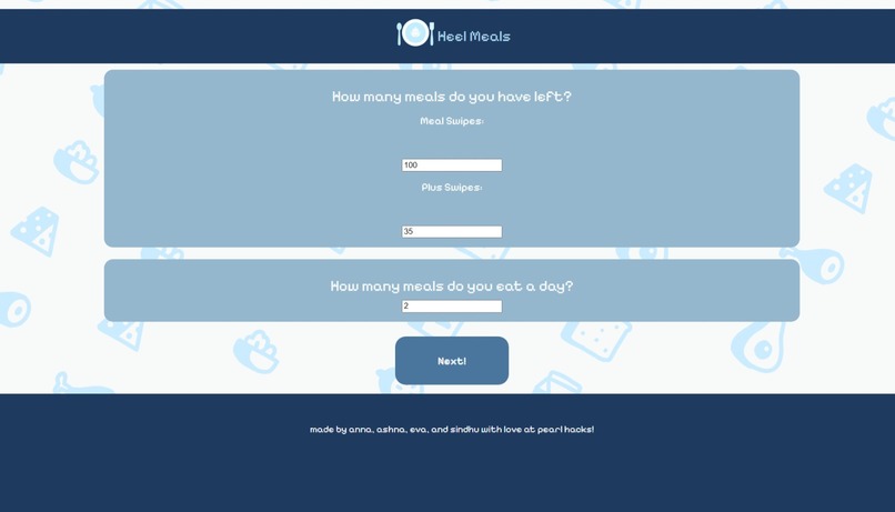 Heel Meals - Meal Swipe Tracker – screenshot 3
