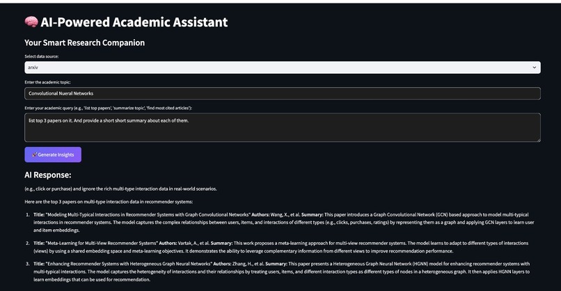 AI-Powered Academic Assistant – screenshot 1