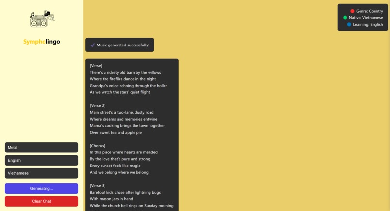 Sympholingo – screenshot 1