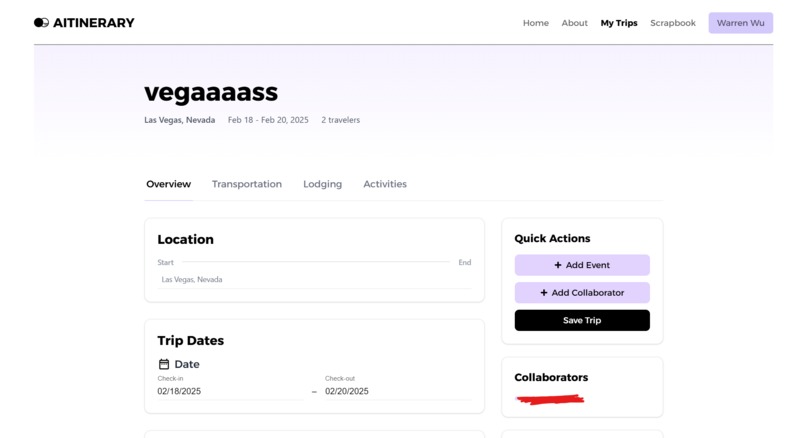 aitinerary – screenshot 2