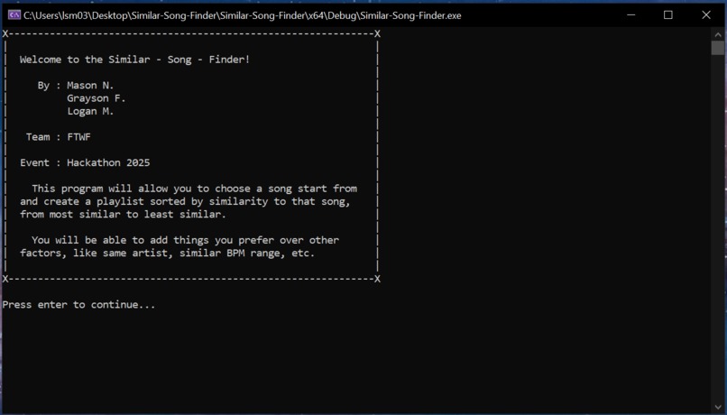SimilarSongFinder – screenshot 1