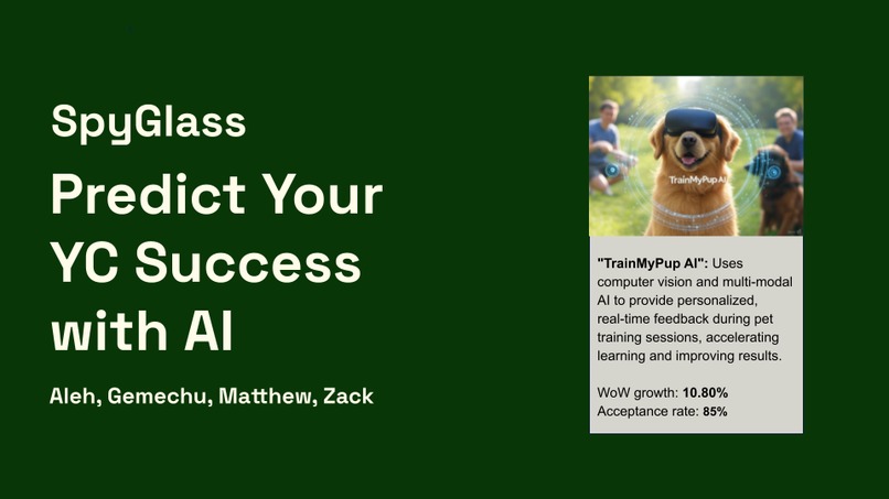 SpyGlass: Predict Your YC Success with AI – screenshot 1
