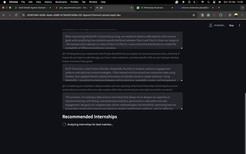 Internship Hunt w/Agno, Gemini, and AgentQL – screenshot 3