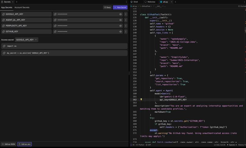 Internship Hunt w/Agno, Gemini, and AgentQL – screenshot 6
