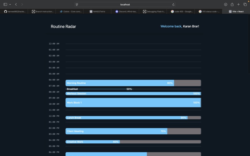 Routine Radar by team Hacktivate – screenshot 4