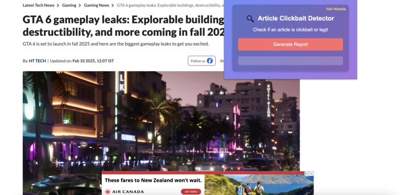 Half-stack-developers - Article Clickbait Detector – screenshot 4