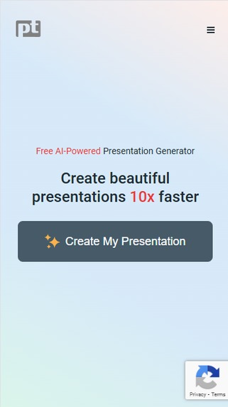 Free AI Presentation Maker by PoweredTemplate – screenshot 1