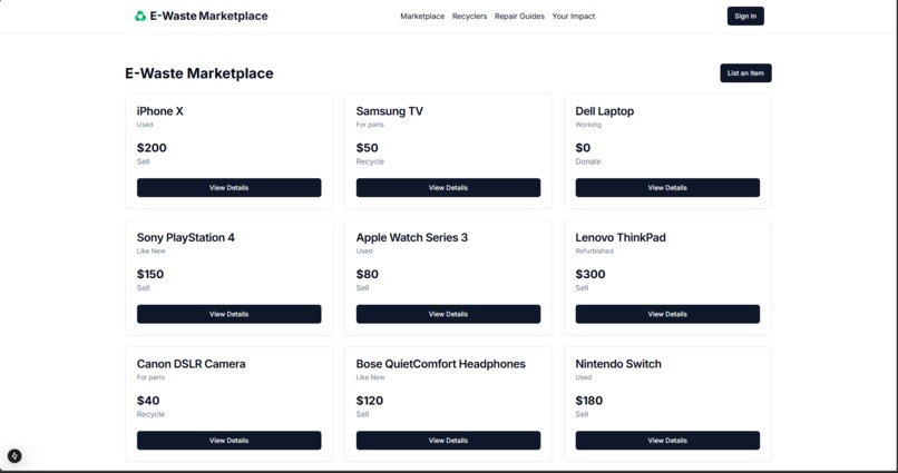 e-waste-marketplace – screenshot 3