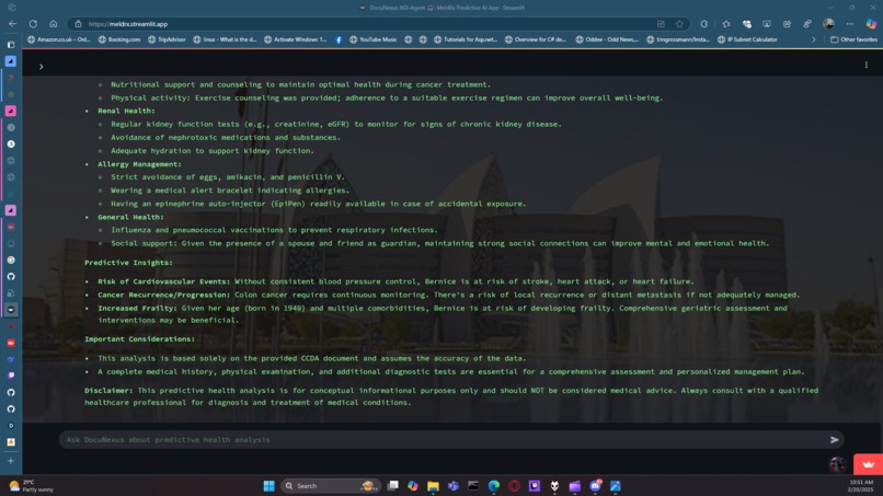 DocuNexus AGI-Agent: Azure AI Predictive Healthcare Analyze – screenshot 14