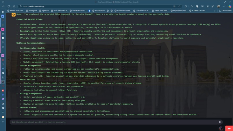 DocuNexus AGI-Agent: Azure AI Predictive Healthcare Analyze – screenshot 13