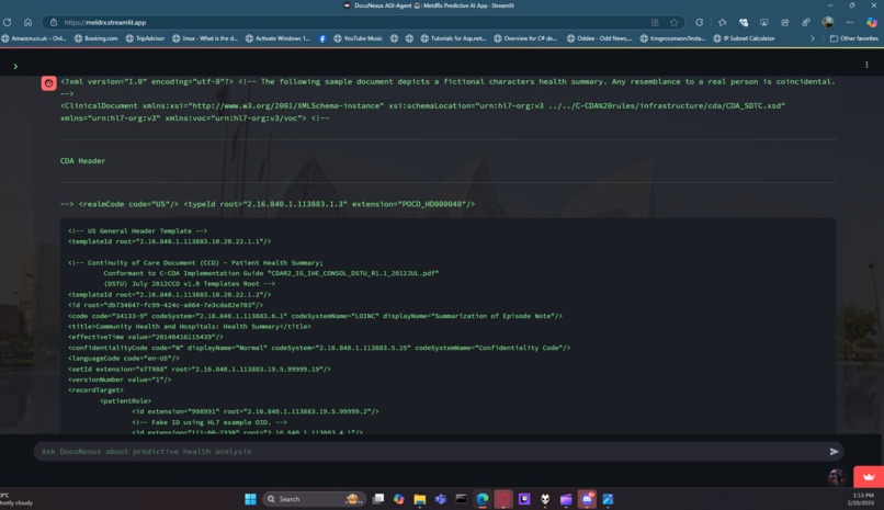 DocuNexus AGI-Agent: Azure AI Predictive Healthcare Analyze – screenshot 15