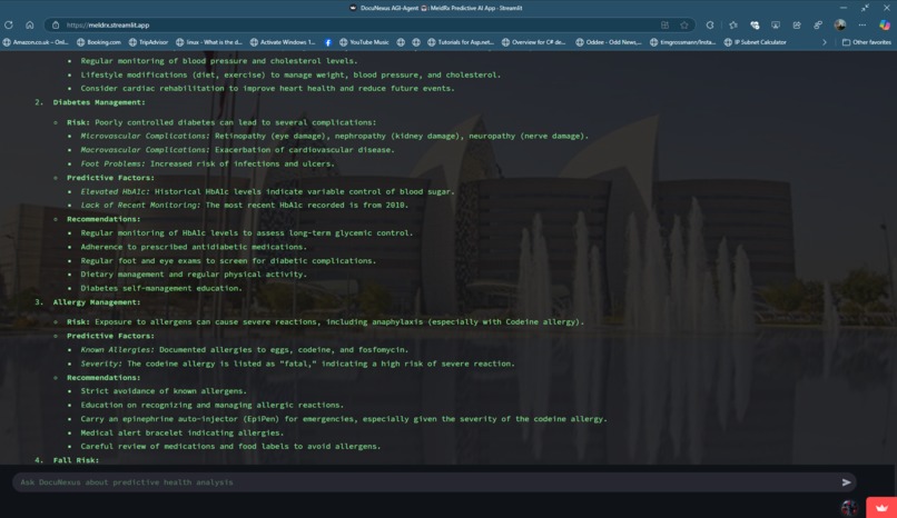 DocuNexus AGI-Agent: Azure AI Predictive Healthcare Analyze – screenshot 18