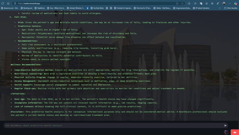 DocuNexus AGI-Agent: Azure AI Predictive Healthcare Analyze – screenshot 19