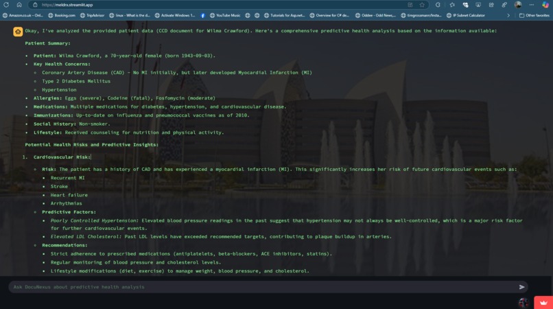 DocuNexus AGI-Agent: Azure AI Predictive Healthcare Analyze – screenshot 17