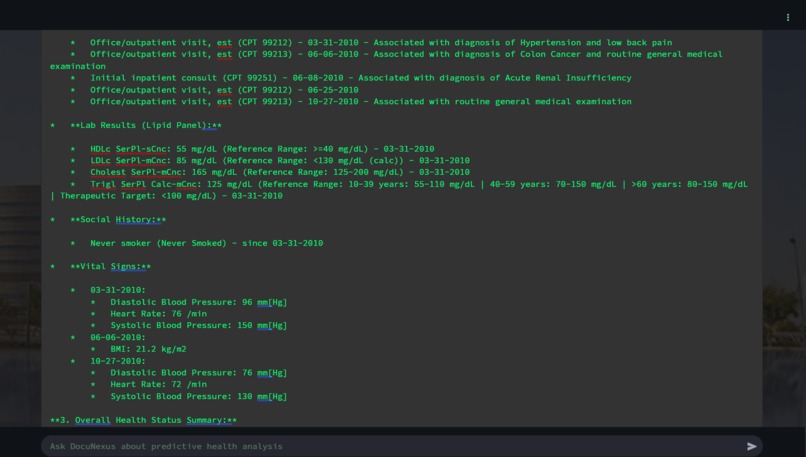 DocuNexus AGI-Agent: Azure AI Predictive Healthcare Analyze – screenshot 9
