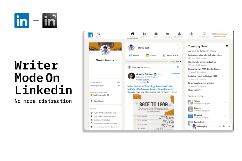 Lock In - Linkedin without Distraction – screenshot 1