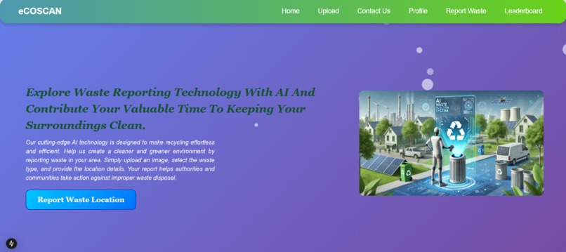 ECOSCAN:AI Powered Waste Detection System – screenshot 5
