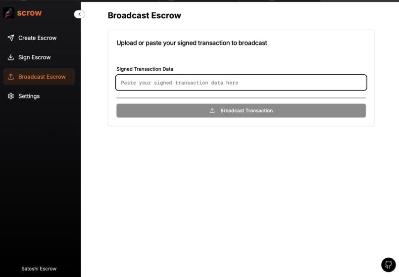 Satoshi Escrow – screenshot 2