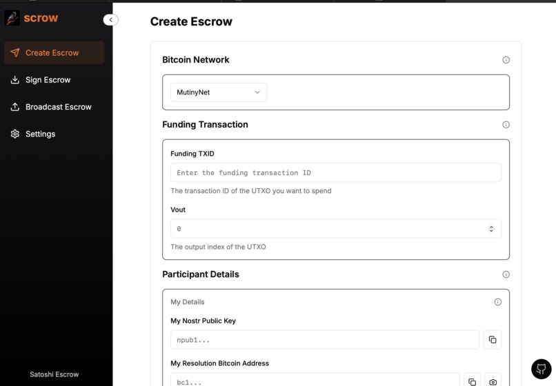 Satoshi Escrow – screenshot 4