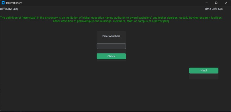 Decryptionary – screenshot 1
