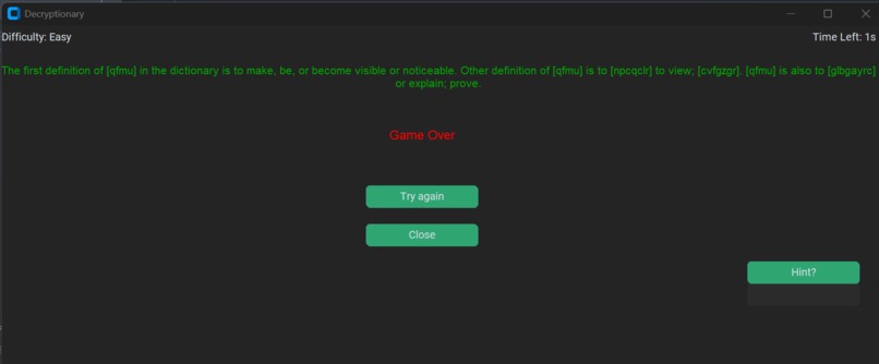 Decryptionary – screenshot 2