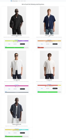 ClothingCompare – screenshot 2