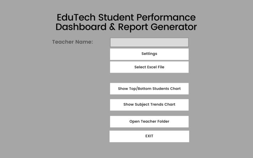 EduTech Student Performance Dashboard & Report Generator – screenshot 3