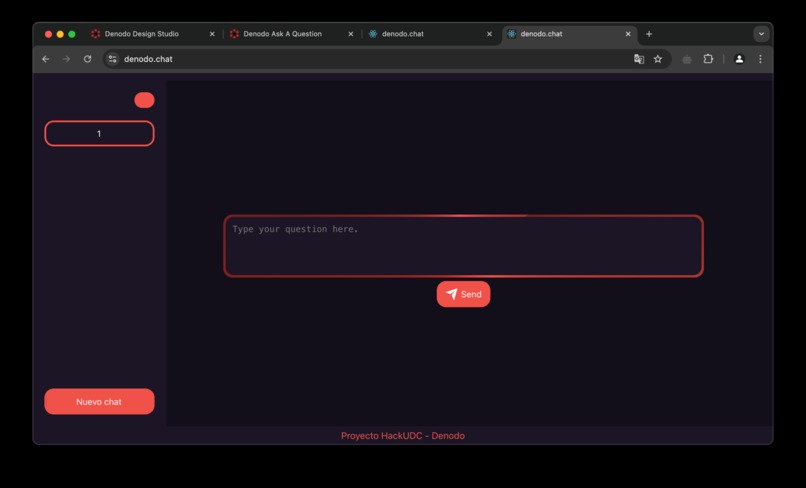 ChatbotVQLGenerator + ChatbotDenodo – screenshot 1