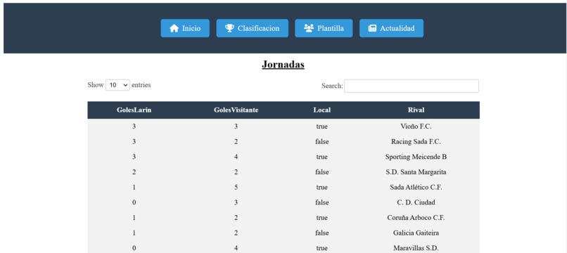 CD Larín Web – screenshot 1