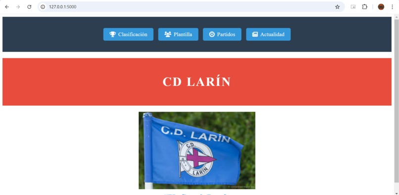 CD Larín Web – screenshot 3