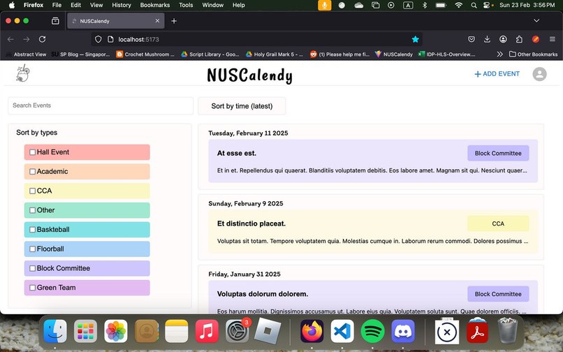 NUSCalendy – screenshot 1