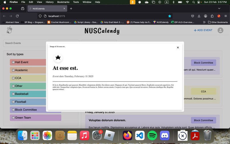 NUSCalendy – screenshot 2