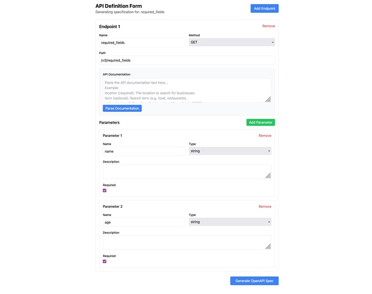 Synth API – screenshot 2
