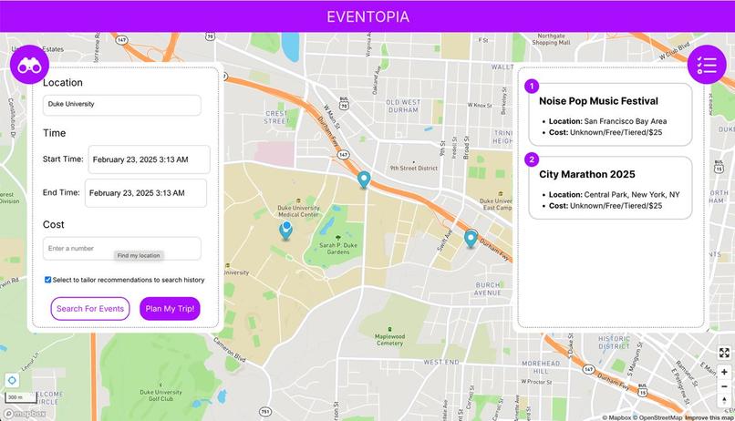 Eventopia – screenshot 2