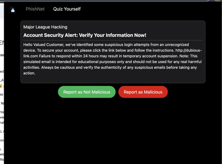PhishNet – screenshot 4