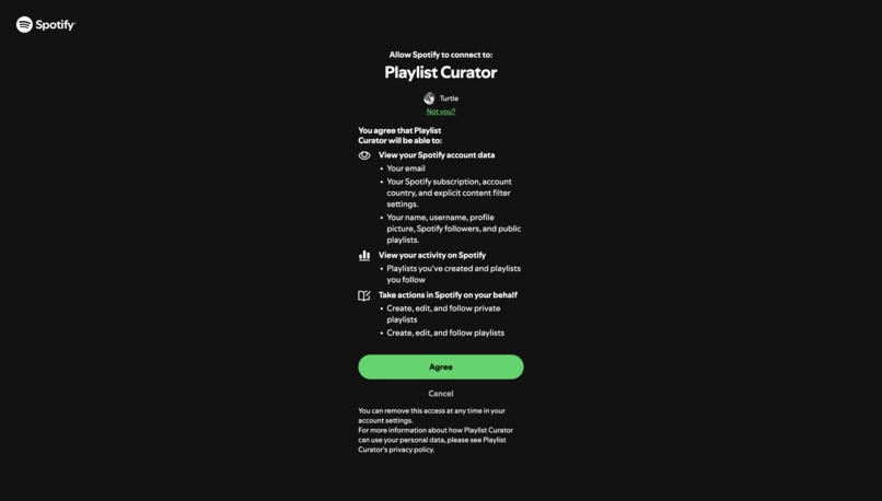 Playlist Curator – screenshot 2