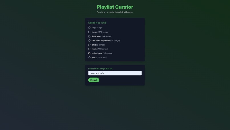 Playlist Curator – screenshot 4