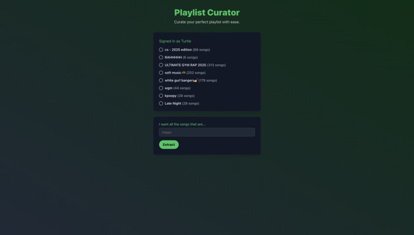 Playlist Curator – screenshot 3