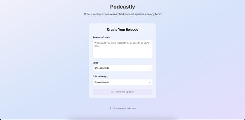 Podcastly – screenshot 1