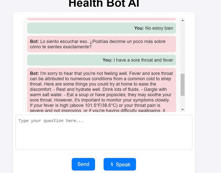 Health Bot AI – screenshot 3