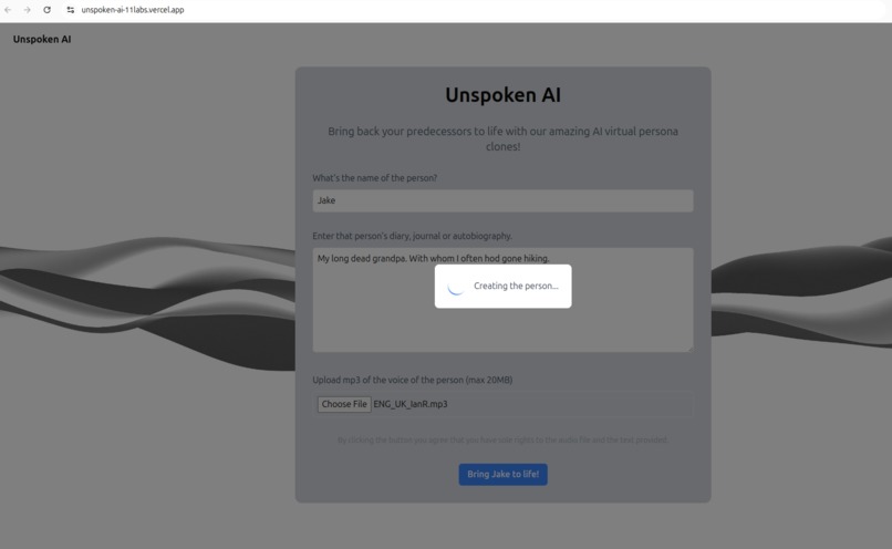 Unspoken AI – screenshot 2
