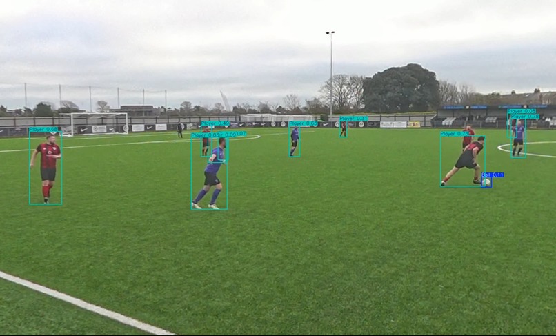 YOLO V11 sports ball tracking with rectilinear footage – screenshot 3
