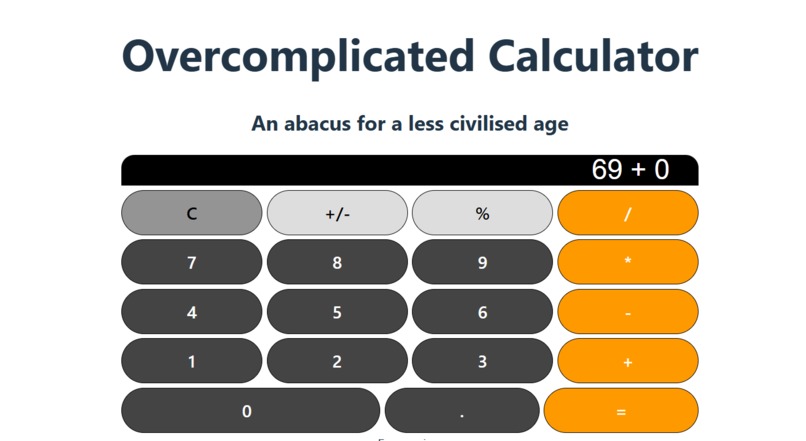 Overcomplicated Calculator – screenshot 1