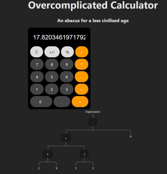 Overcomplicated Calculator – screenshot 2