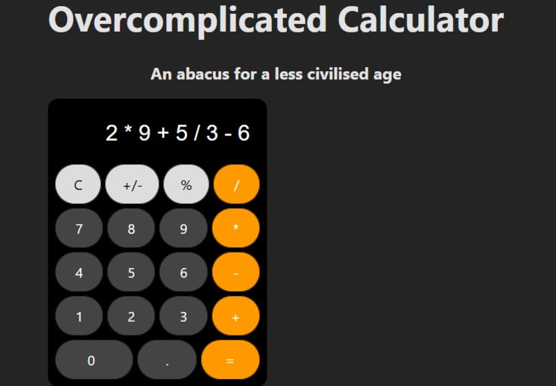 Overcomplicated Calculator – screenshot 3