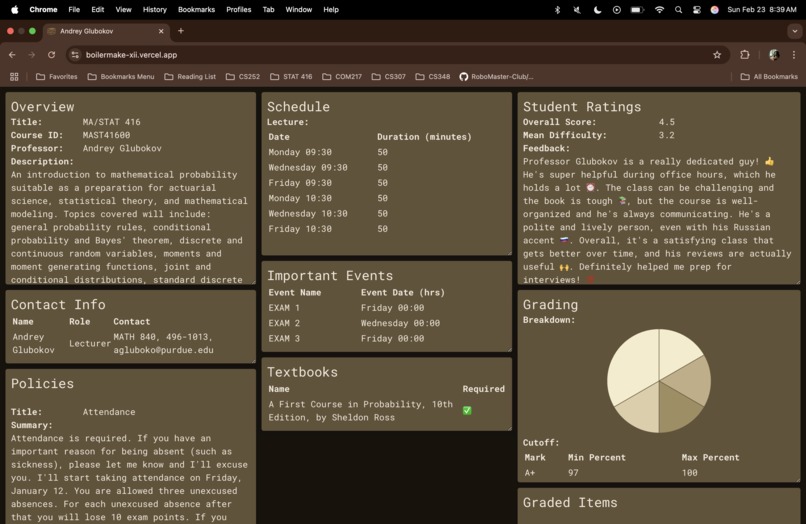 BoilerSyllabi – screenshot 3