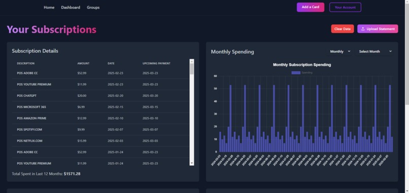 Team3-SubHub – screenshot 3