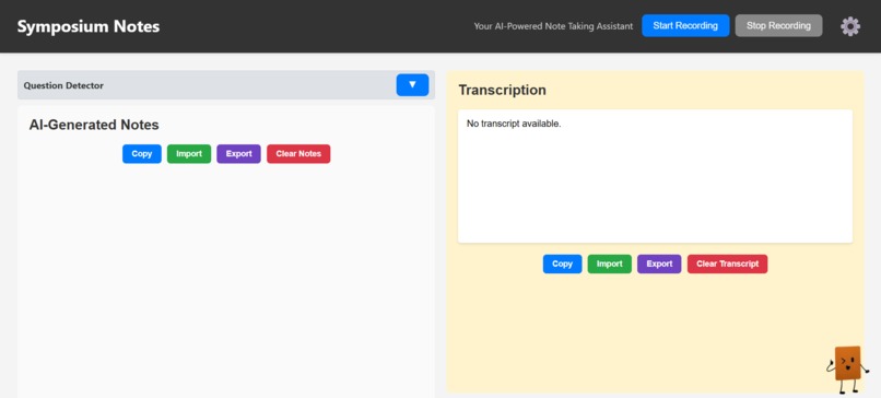 Symposium Notes – screenshot 1
